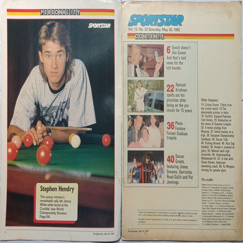 Sport Star ( Saturday, May 30,1992 )
