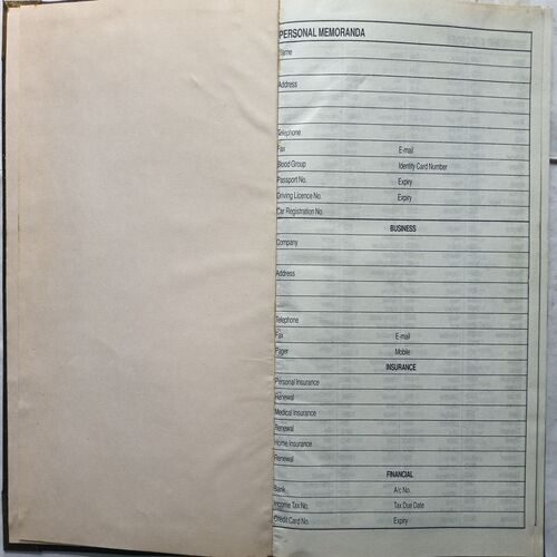 Executive Diary ( 2001 )