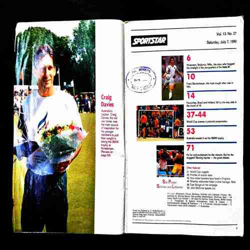 Sportstar ( 7 July 1990 ) Page no. 37 to 44 missing .