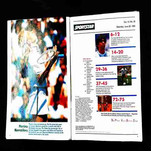 Sportstar ( 23 June 1990 ) Page no. 13 to 26 & 36 to 44 missing .