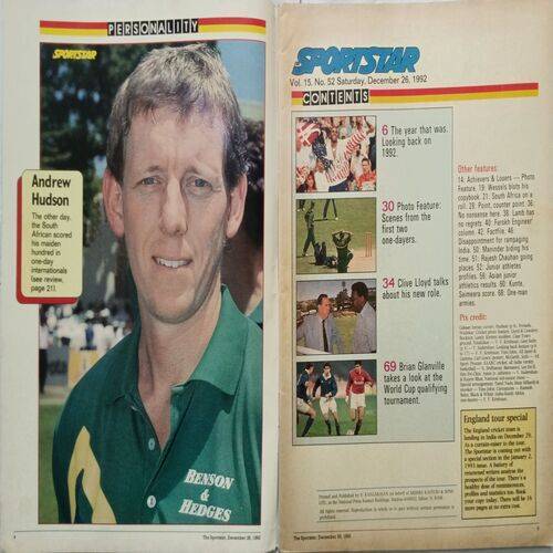 Sport Star ( Saturday, December 26, 1992 )