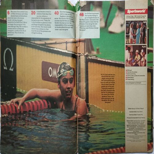 Sports World ( 30 August - 5 September, 1989 ) ( Front Cover Damage And Back Cover Missing )