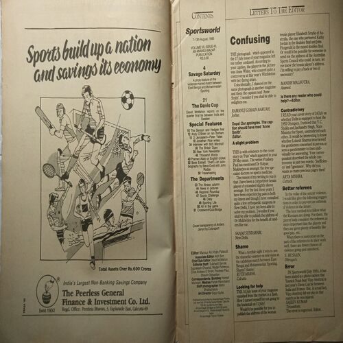 Sports World ( 7 – 13 August 1985 )