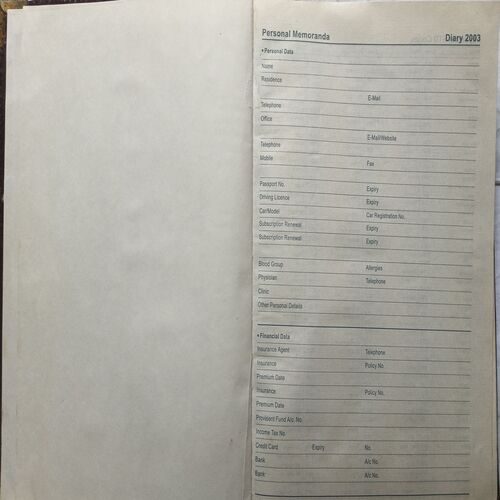 Executive Diary ( 2003 )