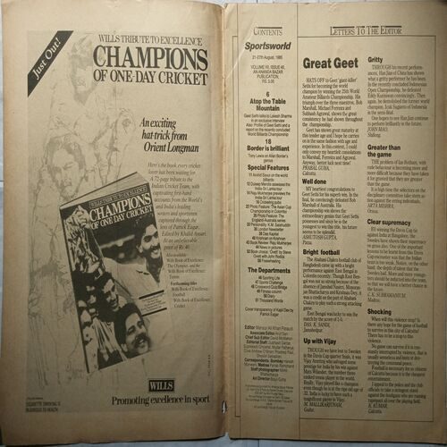 Sports World ( 21 - 27 August 1985 )