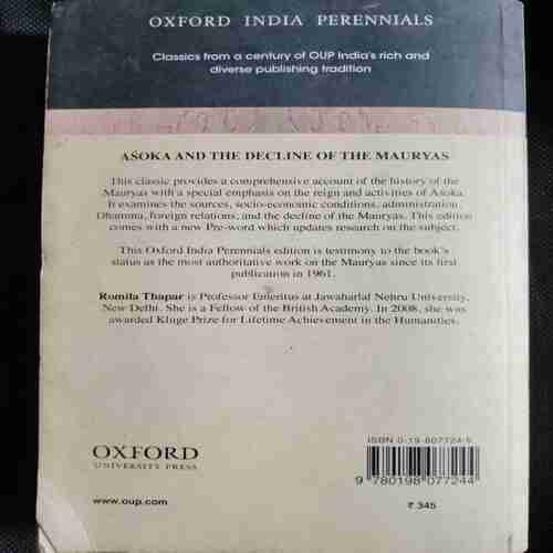Asoka And THe Decline Of The Mauryas  (Romila Thapar )