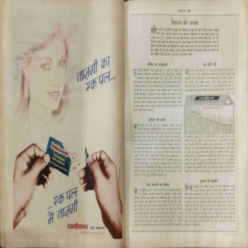 INDIA TODAY (31 August  1987) front cover left side half cut.