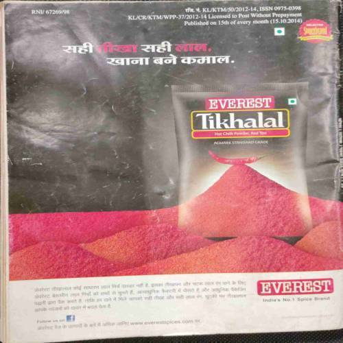 Vanita (November 2014) front cover uper side litel cut.