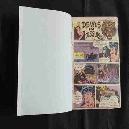 (INDRAJAL COMICS) (SINGLE BINDING- 7 IN 1) , 1.>DEVILS IN DISGUISE, 2.>LEGEND OF THE FLYING HORSE, 3.>THE SATAN'S LEGION, 4.>THE MASKED PANTHER, 5.>THE WITCHES COVE, 6.>THE TRIAL ON MARS, 7.>THE MASSACRE AT SITAPUR,