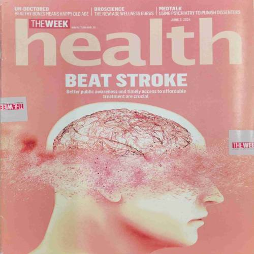 The Week (june 2nd 2024) front cover uper side half cut.