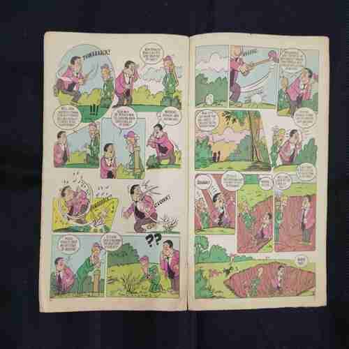 LAUREL AND HARDY (NO-124) (FRONT COVER DOWN SIDE BIG CUT)