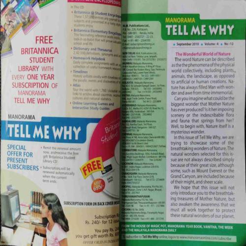 TELL ME WHY (SEPTEMBER 2010,VOLUME 4, NO 12)