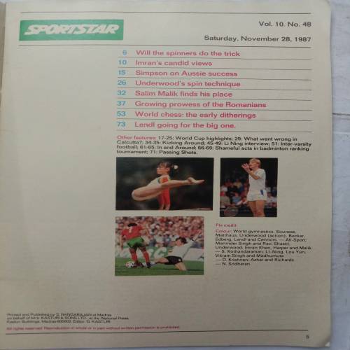 Sportstar (November 28, 1987)