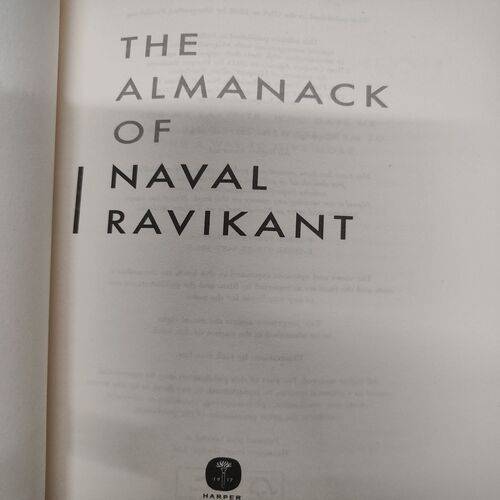 The Almanack Ok Naval Ravinkant . ( Eric Jorgenson ) .