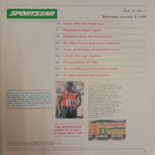 Sportstar (January 2, 1988)