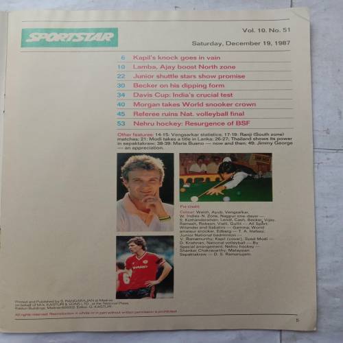 Sportstar (December 19, 1987)