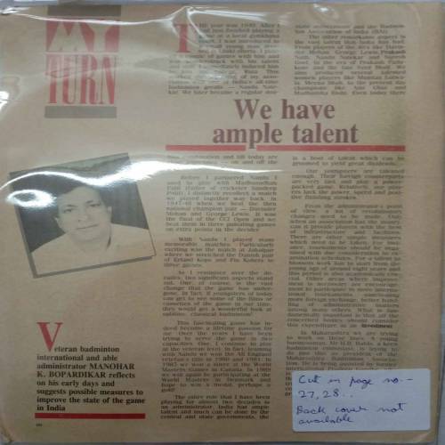 Sportsweek And Lifestyle (November 13-19, 1988)