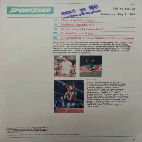 Sportstar (July 9, 1988)