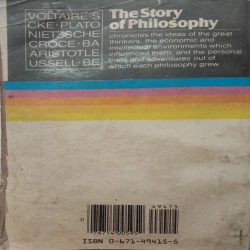 The Story Of Philosophy (By Will Durant)