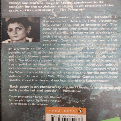 The Algebra Of Infinite Arundhti Roy Justice .