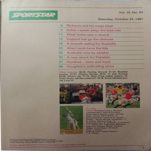 Sportstar (October 24, 1987)
