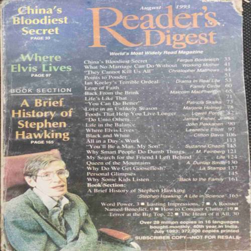Reader’s Digest (August 1993) uper side littel cut..