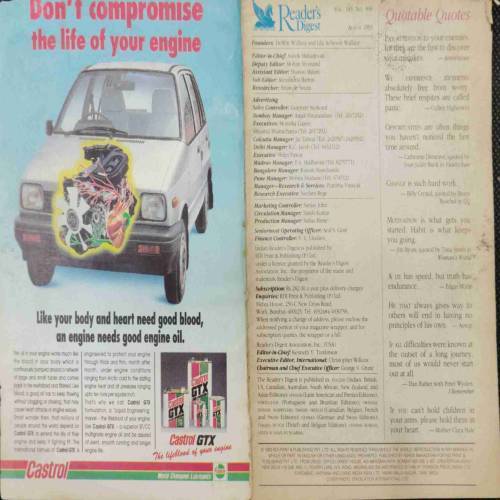 Reader’s Digest (August 1993) uper side littel cut..
