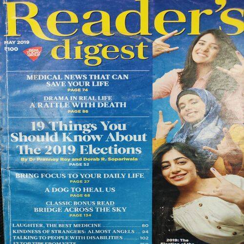 Reader’s Digest . Edition :- ( May - 2019 ) .
