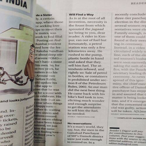 Reader’s Digest . Edition :- ( Sept - 2022 ) .