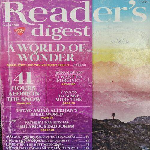 Reader’s Digest . Edition :- ( June - 2018 ) .