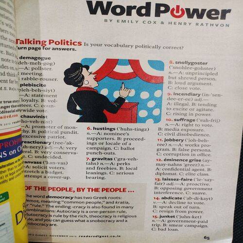 Reader’s Digest . Edition :- ( Nov - 2012 ) .