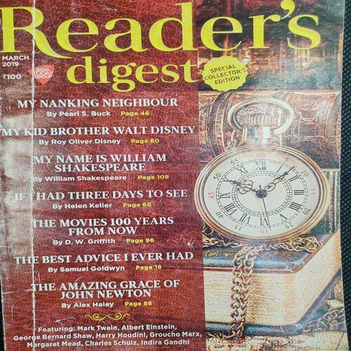 Reader’s Digest . Edition :- ( March - 2019 ) .