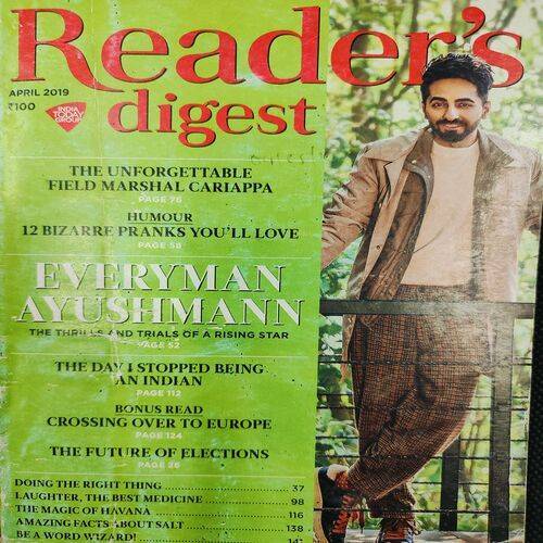 Reader’s Digest . Edition :- ( April - 2019 ) .