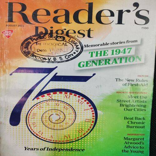 Reader’s Digest . Edition :- ( Aug - 2022 ) .