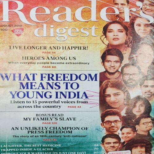 Reader’s Digest . Edition :- ( Aug - 2018 ) .