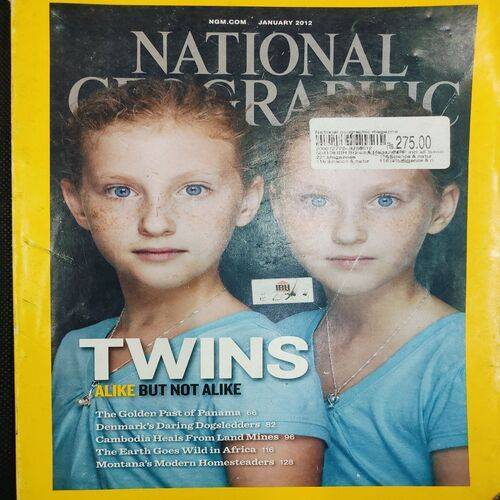 National Geographic ( Twins Alike But Not Alike ) . Edition :- ( January - 2012 ) . No. Of Pages = 154 .