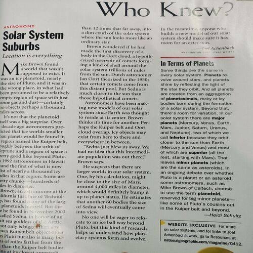 National Geographic ( Searching The Star For New Earths ) . Edition :- ( Dec - 2004 ). No. Of Pages = 134 .