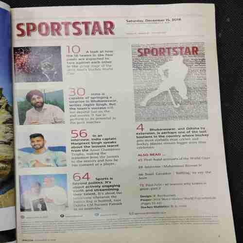 Sportstar (Saturday ,December 15 , 2018) Poster Missing