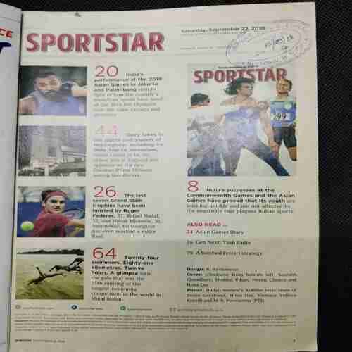 Sportstar (Saturday , September 22, 2018) Poster Missing
