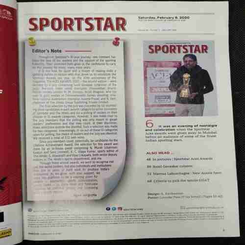 Sportstar (Saturday ,February 8 , 2020) Poster Missing