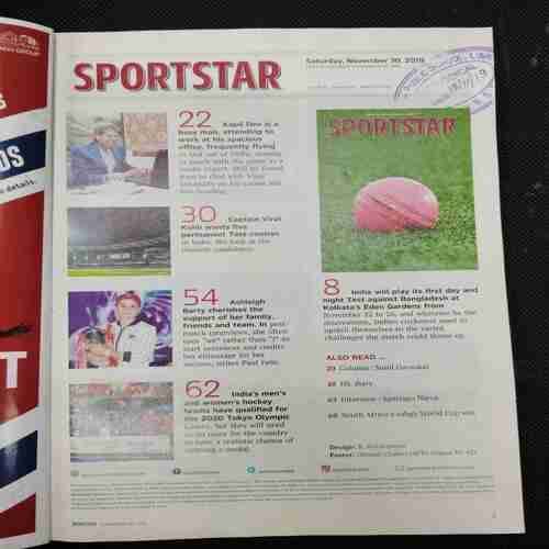 Sportstar (Saturday , November 30 , 2019) Poster Missing