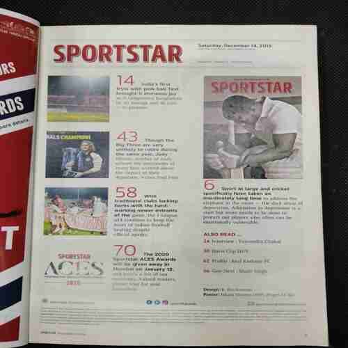 Sportstar (Saturday ,December 14 , 2019) Poster Missing