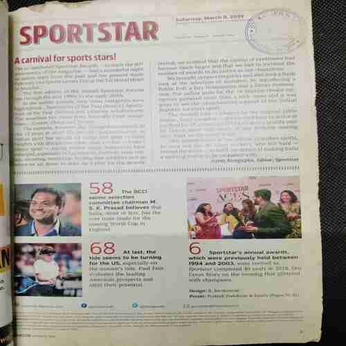 Sportstar (Saturday ,March  9 , 2019) Poster Missing