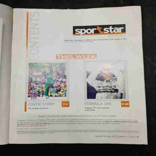 Sport Star ( Saturday,October 4, 2014) Poster Missing