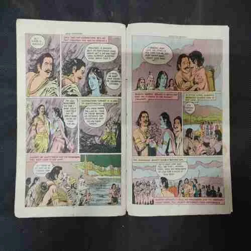 BHEEMA AND HANUMAN (BACK COVER MISSING AND FRONT COVER RIGHT SIDE LITTLE CUT)