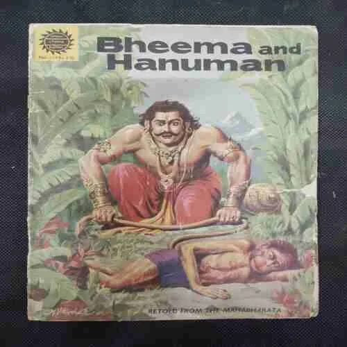 BHEEMA AND HANUMAN (BACK COVER MISSING AND FRONT COVER RIGHT SIDE LITTLE CUT)