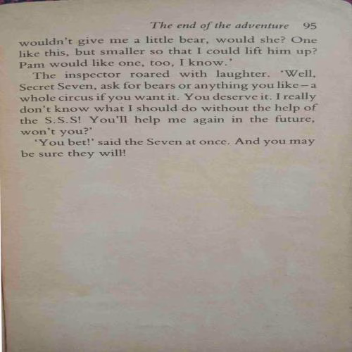 The Secret Seven : Secret Seven Adventure (By Enid Blyton) (No. Of Pages - 96)