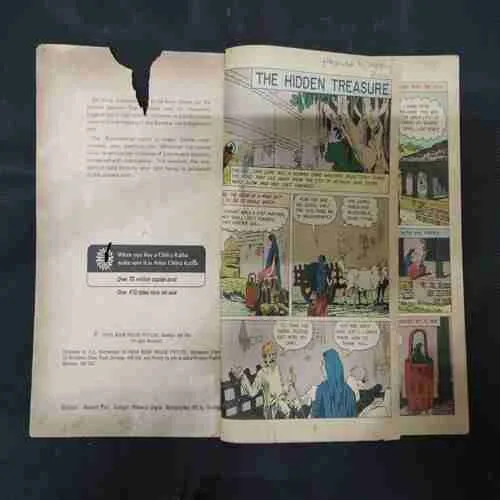 THE HIDDEN TREASURE (FRONT COVER AND BACK COVER UPPER SIDE LITTLE CUT)