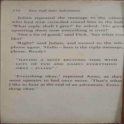 The Famous Five : Five Fall Into Adventure (By Enid Blyton) (No. Of Pages - 250)