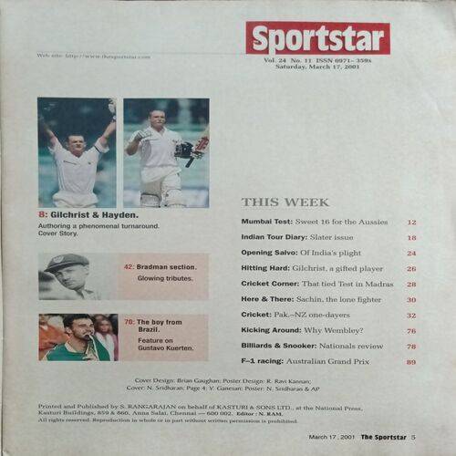 Sport Star ( Saturday, March 17, 2001 )